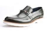 Hot Sale Classy Buckles Genuine Leather Flat Outsole Mens Casual Shoes