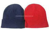 Factory Produce Custom Red Winter Acrylic Knit Cuff Beanie Hat
