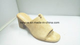 Women Shoes Lady PU Leather Shoes Wooden Block Heel