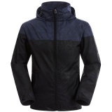 Men's Lightweight Color Contrast Packable Sport Outwear Hooded Jacket
