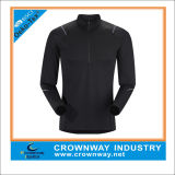 Mens 1/2-Zip Fitness Gym Sports Shirt with Long Sleeve