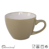 8oz Ceramic Soup Mug Inside White Outside Glazed