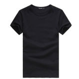 2016 Cheap Customize Comfortable Cotton Knitted Popular Black T Shirt