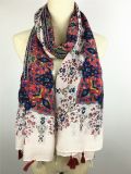 Hot Style 100%Cotton Voile Fresh Summer Fashion Thin Long Print Scarves
