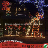 LED Animated Elf and Stocking Rope Motif Lights for Outdoor Christmas Decoration