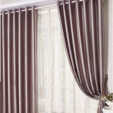 High Quality Polyester Solid Vertical Stripe Blackout Curtain Fabric (14F0021)