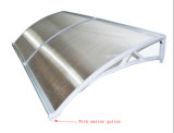 Rain Shades PC Hollow/Solid Sheet Door Canopy Roofing Sheet Awning with Water Gutter