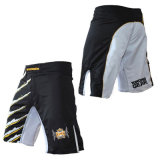 Custom Design Dye Sublimated MMA Shorts Fight Shorts in Black and White