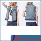 Light Blue MID Wash Fashion Ladies Denim Vest (JC4091)