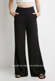 Classic Palazzo Pants with Slanted Front Pockets and an Invisible Side Zipper