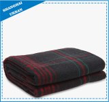 Warm Winter Soft Fleece Black Red Plaid Blanket