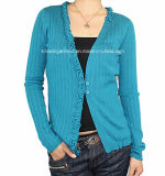 Women Knitted V Neck Long Sleeve Fashion Clothes (12AW-082)