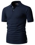 Men's Casual Slim Fit Jersey Polo Fine Cotton Polo T-Shirts of Various Colors