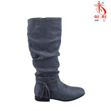 Fashion Flat Heels Winter Women Sexy Boots with Draped Design (BT766)
