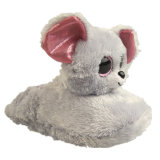 Wholesale Grey Soft Plush Cat Children Slippers