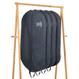 MID Size Foldable Black Garment Suit Cover Bag with 2 Handles and Full Zipper