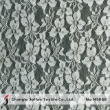 White Spandex Allover Lace Fabric (M5058)