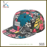 Floral Printed Snap Back Hats with Custom Woven Label Logo Wholesale