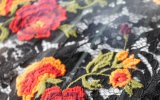 Colorful Flower Water Soluble Embroidery Lace for Garment