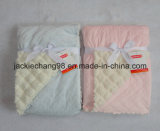 Solid Color Micro Mink with Heat Press/Sherpa Baby Blanket