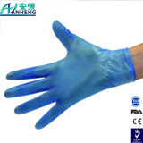 PVC Blue Vinyl Gloves Powdered, Disposable Medical PVC Gloves