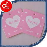 Cheap Price Cute Pink Paper Swing Tag for Woman Clothing
