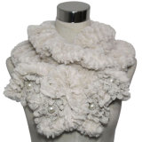 Lady Fashion Polyester Faux Fur Knitted Scarf (YKY4365A)