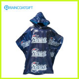 Custom Brand Logo Printed PE Rain Poncho for Promotion