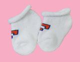 Soft Opening Cuff with Full Cushion White Colour Baby Socks