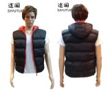 Men Fashion PVC Padding Hoody Vest Jacket (SY-801)
