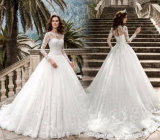 Long Sleeves Bridal Gowns Puffy Tulle Lace Wedding Dresses Y2032