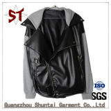 High Quality PVC Leather Outdoor Jacket Ladies Coat