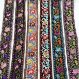 Stock 5cm Vintage Style Colorful Embroidery Thread Lace Ribbon Textile