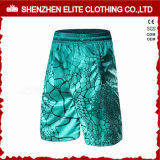 Latest fashion Sublimated Printing Green Soccer Shorts (ELTSSI-14)
