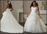 Strapless Bridal Gowns Lace Customized Plus Size Wedding Dress M208