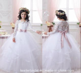 A-Line Flower Girls Dresses White Pink Junior Bridesmaid Gown Z1049