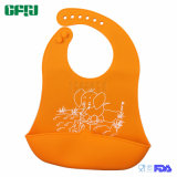 China Manufacturer Food Grade Silicone Child Bib with Snaps