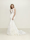 Stunning Applique Lace Mermaid Bridal Gown Wedding Dress