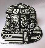 Flat Peak Hat with Screen Print with Snapback (LY118)