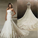Sweetheart Bridal Ball Gown White Lace Beading Wedding Dress W1471948