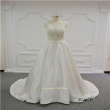 Satin Lace Wedding Dress Made with New Beading Fabric
