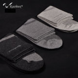 Anti-Bacterial Stripe Cotton Socks with Silver Fiber for Men