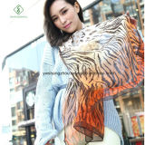 100% Silk New Design Fashion Lady Scarf with Printed Shawl