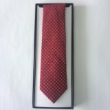 Latest Fashion Red DOT Design Men's High Quality Woven Silk Neckties