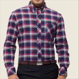 Latest Design Men's Fashion Checked Flannel Dress Shirt
