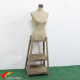Wooden Stand Vintage Half Body Posing Female Mannequin
