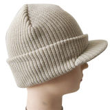 Custom Knitted Hat with Peak NTD012