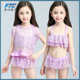 3PCS Lace Bikini Beachwear for Lovely Girl Kids