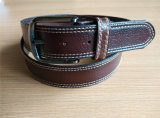 New Fashion Stitched-Edge Belt Men's Leather Belt