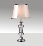 Phine 90170 Clear Crystal Table Lamp with Fabric Shade